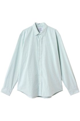 【フランク&アイリーン/Frank&Eileen / MEN】の【MEN】FINBAR イタリアンコットン グリーンストライプシャツ 人気、トレンドファッション・服の通販 founy(ファニー) ファッション Fashion メンズファッション Fashion for Men ストライプ Stripe, Striped Pattern スリーブ Sleeve, Long Sleeve / Short Sleeve リラックス Relax, Relaxed Fit ロング Long, Long-Length |ID:prp329100004250768