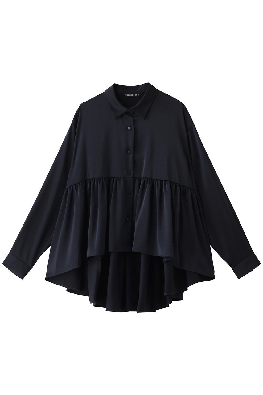 【ミズイロ インド/mizuiro ind】のsatin waist gather shirt シャツ 人気、トレンドファッション・服の通販 founy(ファニー) 　ファッション　Fashion　レディースファッション　WOMEN　トップス・カットソー　Tops/Tshirt　シャツ/ブラウス　Shirts/Blouses　ギャザー　Gather　サテン　Satin　シューズ　Shoes　スリーブ　Sleeve　パーティ　Party　フェミニン　Feminine　リラックス　Relax　ロング　Long　エレガント 上品　Elegant　NEW・新作・新着・新入荷　New Arrivals　 other-1|ID: prp329100004250784 ipo3291000000029501055