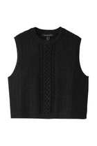 【ミズイロ インド/mizuiro ind】のmetallic yarn cable vest ベスト black|ID: prp329100004250787 ipo3291000000029501069