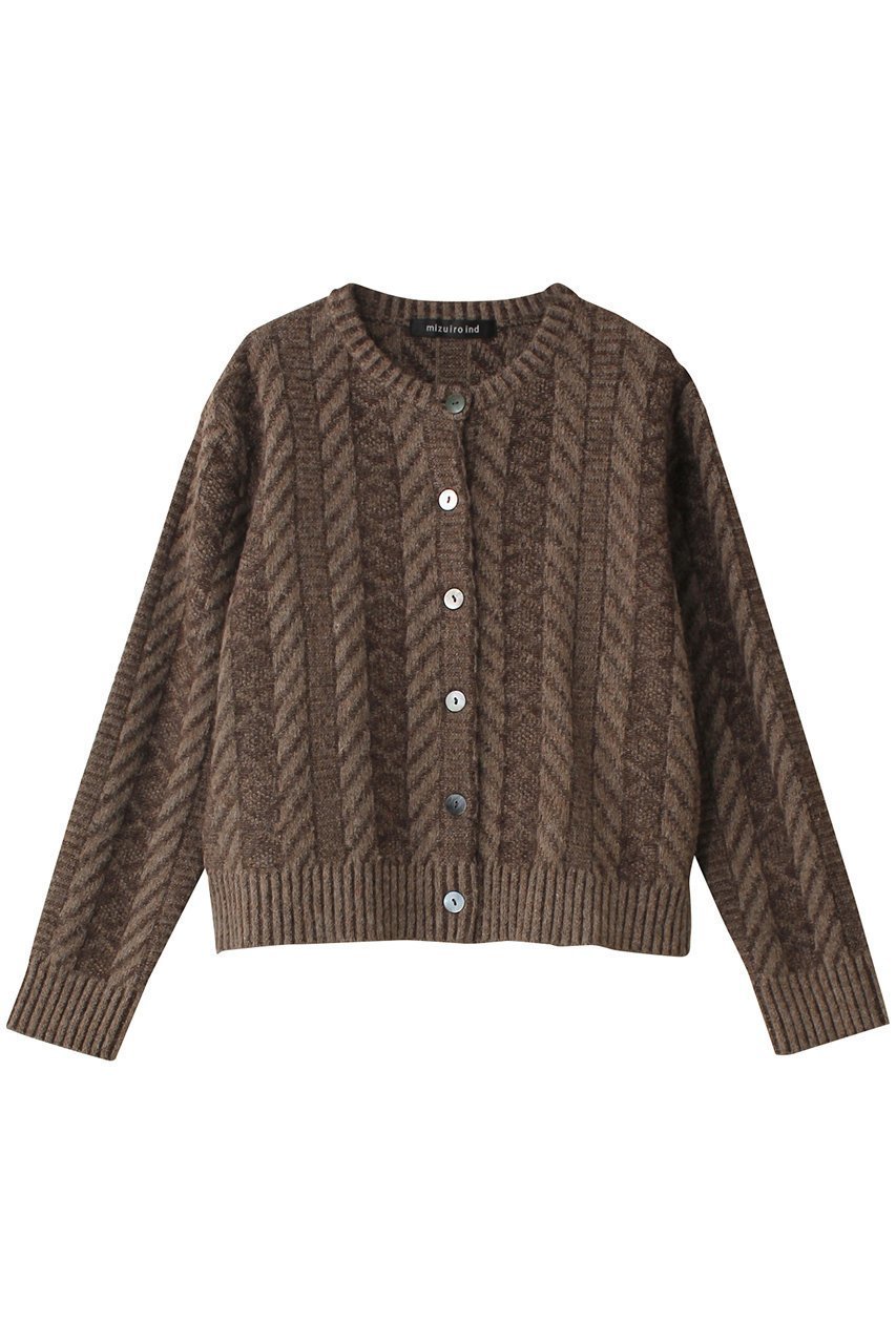 【ミズイロ インド/mizuiro ind】のplating stitch knit crew neck C/D カーディガン 人気、トレンドファッション・服の通販 founy(ファニー) 　ファッション　Fashion　レディースファッション　WOMEN　トップス・カットソー　Tops/Tshirt　ニット　Knit Tops　カーディガン　Cardigans　A/W・秋冬　Aw・Autumn/Winter・Fw・Fall-Winter　カーディガン　Cardigan　ストライプ　Stripe　バランス　Balance　NEW・新作・新着・新入荷　New Arrivals　 other-1|ID: prp329100004250789 ipo3291000000029501073