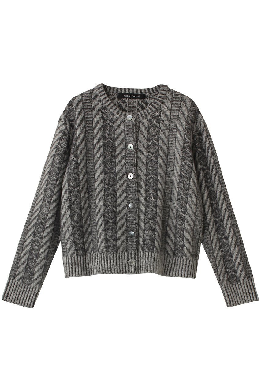 【ミズイロ インド/mizuiro ind】のplating stitch knit crew neck C/D カーディガン インテリア・キッズ・メンズ・レディースファッション・服の通販 founy(ファニー) 　ファッション　Fashion　レディースファッション　WOMEN　トップス・カットソー　Tops/Tshirt　ニット　Knit Tops　カーディガン　Cardigans　A/W・秋冬　Aw・Autumn/Winter・Fw・Fall-Winter　カーディガン　Cardigan　ストライプ　Stripe　バランス　Balance　NEW・新作・新着・新入荷　New Arrivals　black|ID: prp329100004250789 ipo3291000000029501075