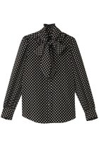 【アルアバイル/allureville】の【Loulou Willoughby】デシンドットフリルボウタイブラウス A ブラック|ID: prp329100004250790 ipo3291000000036396242