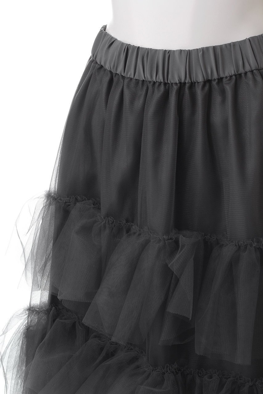 【ジェイドット/j.】のチュールフリルティアードスカート 人気、トレンドファッション・服の通販 founy(ファニー) 　ファッション　Fashion　レディースファッション　Fashion for Women　スカート　Skirts　ティアードスカート　Tiered Skirts　おすすめ　Recommended / Our Picks　コンパクト　Compact, Small Size　シアー　Sheer, See-Through　フェミニン　Feminine, Girly　other-5|ID: prp329100004250792 ipo3291000000032823001