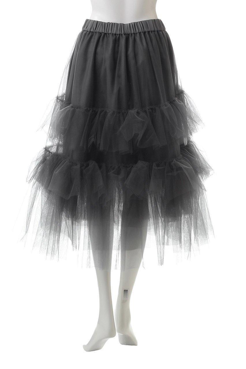 【ジェイドット/j.】のチュールフリルティアードスカート 人気、トレンドファッション・服の通販 founy(ファニー) 　ファッション　Fashion　レディースファッション　Fashion for Women　スカート　Skirts　ティアードスカート　Tiered Skirts　おすすめ　Recommended / Our Picks　コンパクト　Compact, Small Size　シアー　Sheer, See-Through　フェミニン　Feminine, Girly　other-4|ID: prp329100004250792 ipo3291000000035953723