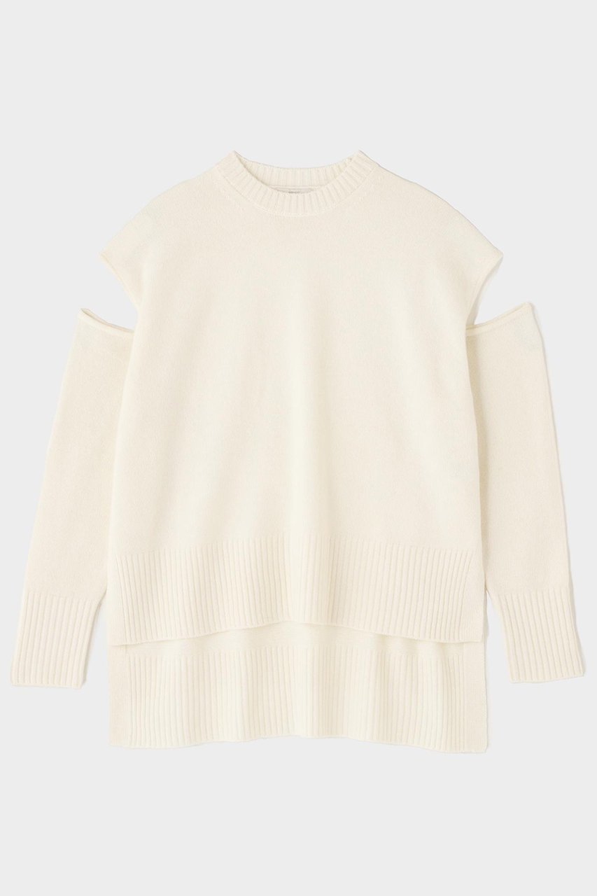 【ル フィル/LE PHIL】のウールカシミアスリットニット インテリア・キッズ・メンズ・レディースファッション・服の通販 founy(ファニー) 　ファッション　Fashion　レディースファッション　Fashion for Women　トップス・カットソー　Cut & Sew Tops　ニット　Knit Tops & Sweaters　カジュアルプルオーバー・ニットトップス　Pullovers & Knit Tops / Casual Pullovers　シルク　Silk, 100% Silk　スリット　Slit, Slit Detail　スリーブ　Sleeve, Long Sleeve / Short Sleeve　A/W・秋冬　Autumn/Winter　ホワイト|ID: prp329100004250793 ipo3291000000035655889
