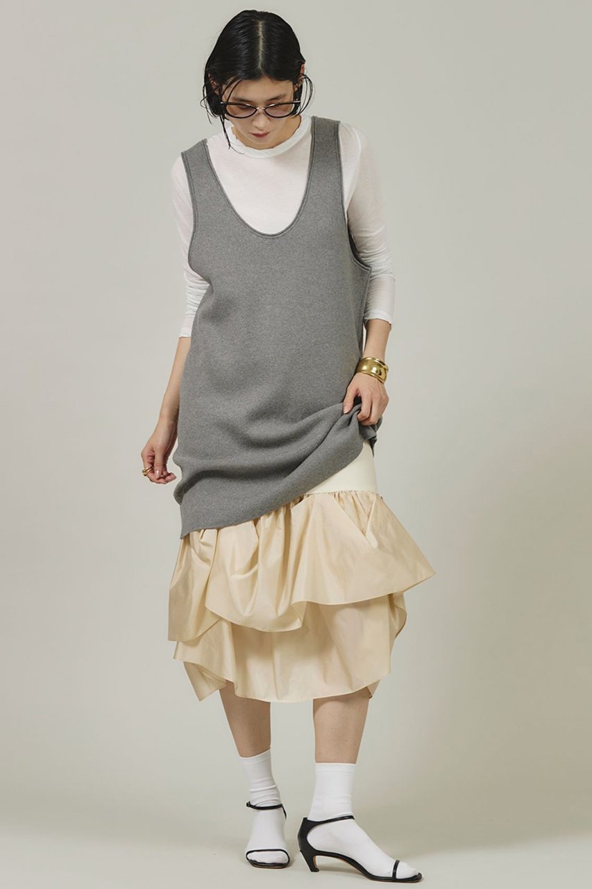 【カレンソロジー/Curensology】のクラッシュマーメイドスカート 人気、トレンドファッション・服の通販 founy(ファニー) 　ファッション　Fashion　レディースファッション　Ladies' Fashion Online　スカート　Skirt　ギャザー　Gather　コンビ　Combination　ストレッチ　Stretch　バランス　Balance　フォーマル　Formal　フリル　Frills　マーメイド　Mermaid　日本製　Made In Japan　other-7|ID: prp329100004250798 ipo3291000000032615295