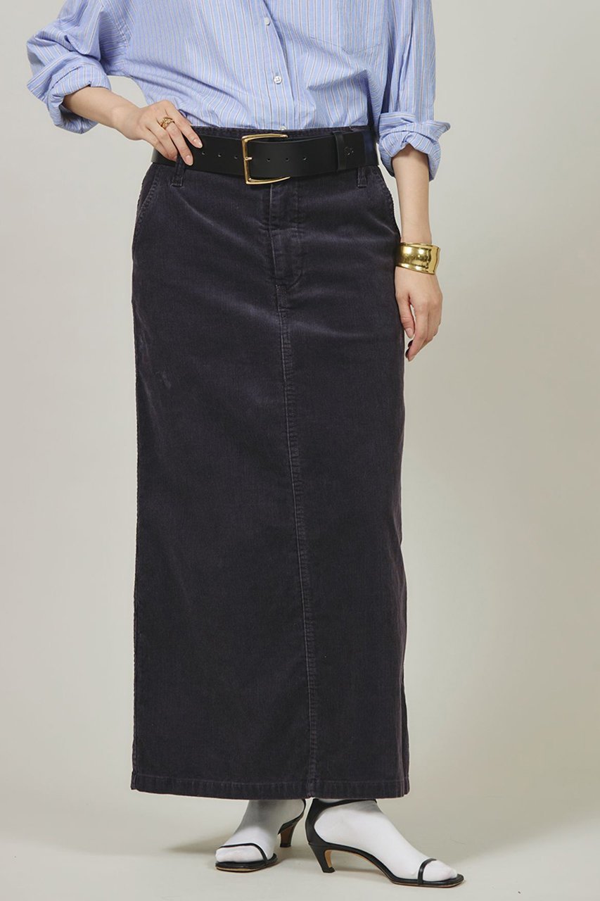 【カレンソロジー/Curensology】の〈&RC〉アンティークコールタイトスカート インテリア・キッズ・メンズ・レディースファッション・服の通販 founy(ファニー) 　ファッション　Fashion　レディースファッション　Fashion for Women　スカート　Skirts　ロングスカート　Long Skirts / Maxi & Midi Skirts　クラシック　Classic, Timeless Style　コーデュロイ　Corduroy, Cord Fabric　シンプル　Simple, Minimal　ストレート　Straight, Straight Cut　スリット　Slit, Slit Detail　ポケット　Pocket, Pocket Detail　ループ　Loop, Loop Knit　ロング　Long, Long-Length　ヴィンテージ　Vintage Style　ネイビー|ID: prp329100004250800 ipo3291000000032825075