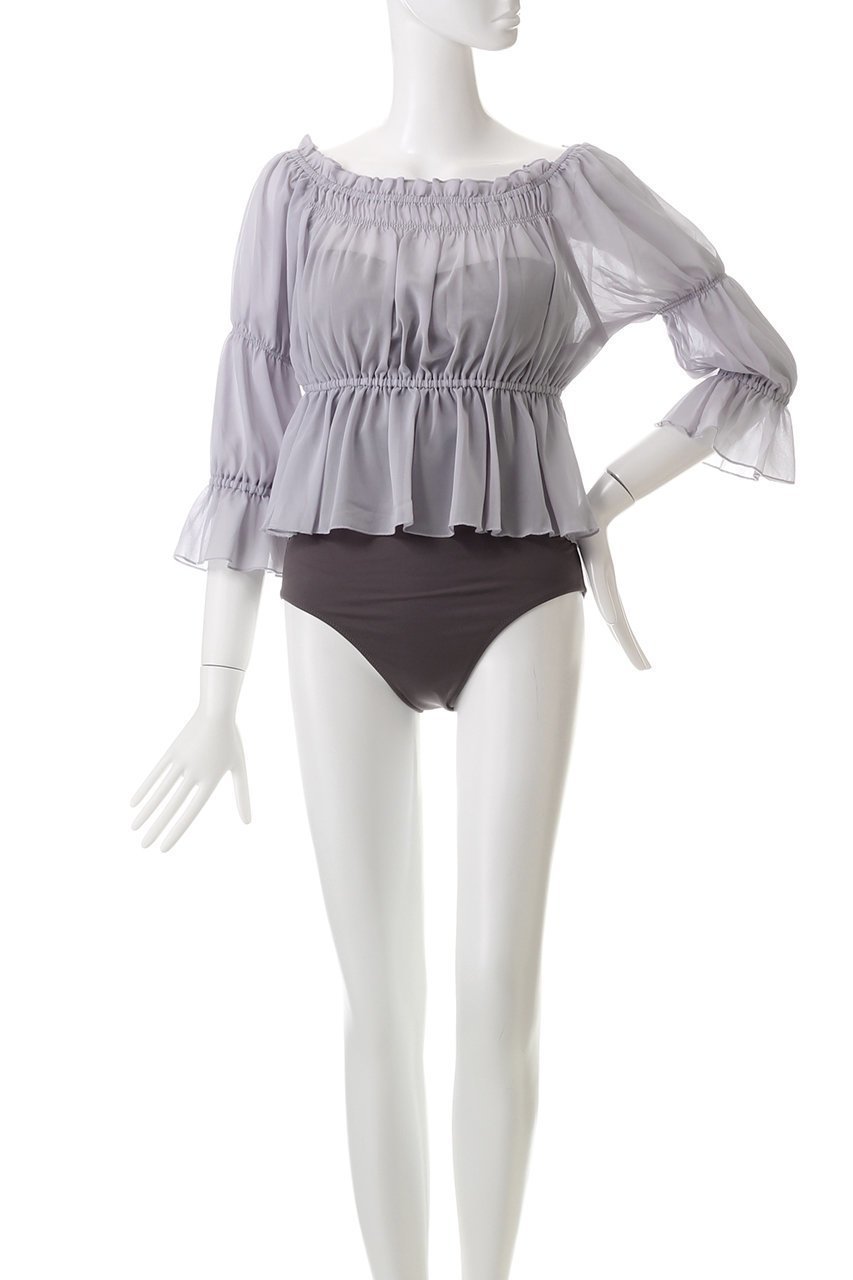 【レイール/Reir】のシフォンパフスリーブレイヤードセット 人気、トレンドファッション・服の通販 founy(ファニー) 　ファッション　Fashion　レディースファッション　WOMEN　水着　Swimwear　水着　Swimwear　オフショル　Off Shoulder　ギャザー　Gather　シフォン　Chiffon　シャーリング　Shirring　スポーツ　Sports　スリーブ　Sleeve　フェミニン　Feminine　水着　Swimsuit　other-2|ID: prp329100004252102 ipo3291000000031376777