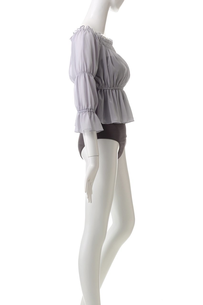 【レイール/Reir】のシフォンパフスリーブレイヤードセット 人気、トレンドファッション・服の通販 founy(ファニー) 　ファッション　Fashion　レディースファッション　WOMEN　水着　Swimwear　水着　Swimwear　オフショル　Off Shoulder　ギャザー　Gather　シフォン　Chiffon　シャーリング　Shirring　スポーツ　Sports　スリーブ　Sleeve　フェミニン　Feminine　水着　Swimsuit　other-3|ID: prp329100004252102 ipo3291000000031376779