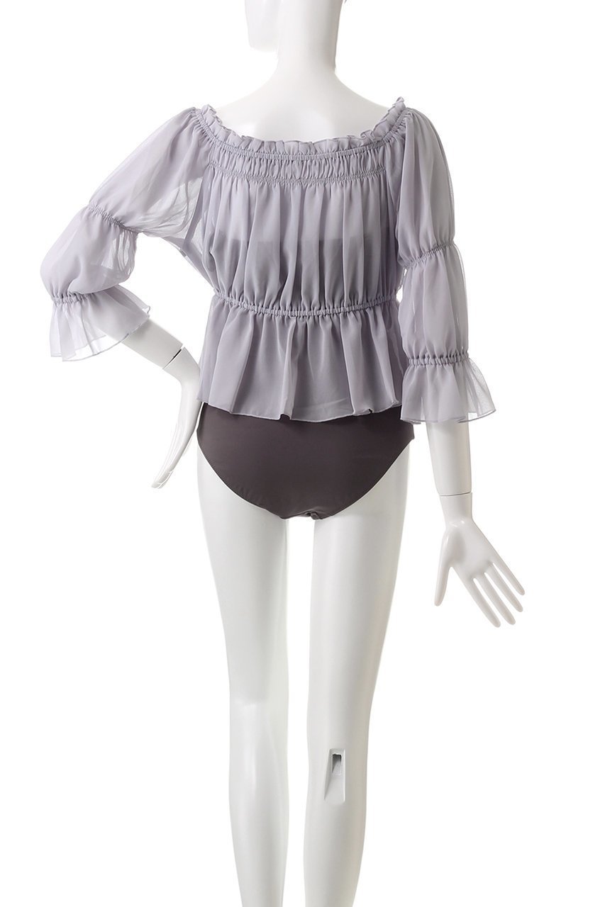 【レイール/Reir】のシフォンパフスリーブレイヤードセット 人気、トレンドファッション・服の通販 founy(ファニー) 　ファッション　Fashion　レディースファッション　WOMEN　水着　Swimwear　水着　Swimwear　オフショル　Off Shoulder　ギャザー　Gather　シフォン　Chiffon　シャーリング　Shirring　スポーツ　Sports　スリーブ　Sleeve　フェミニン　Feminine　水着　Swimsuit　other-4|ID: prp329100004252102 ipo3291000000031376780