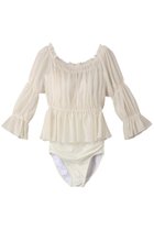 【レイール/Reir】のシフォンパフスリーブレイヤードセット 人気、トレンドファッション・服の通販 founy(ファニー) ファッション Fashion レディースファッション Fashion for Women 水着 Swimwear レディース水着・ビーチウェア Swimwear & Beachwear ギャザー Gathered, Ruffled シフォン Chiffon, Lightweight Fabric シャーリング Shirring, Ruched スポーツ Sports, Activewear スリーブ Sleeve, Long Sleeve / Short Sleeve フェミニン Feminine, Girly 水着 Swimsuit, Swimwear thumbnail ホワイト|ID: prp329100004252102 ipo3291000000036002624