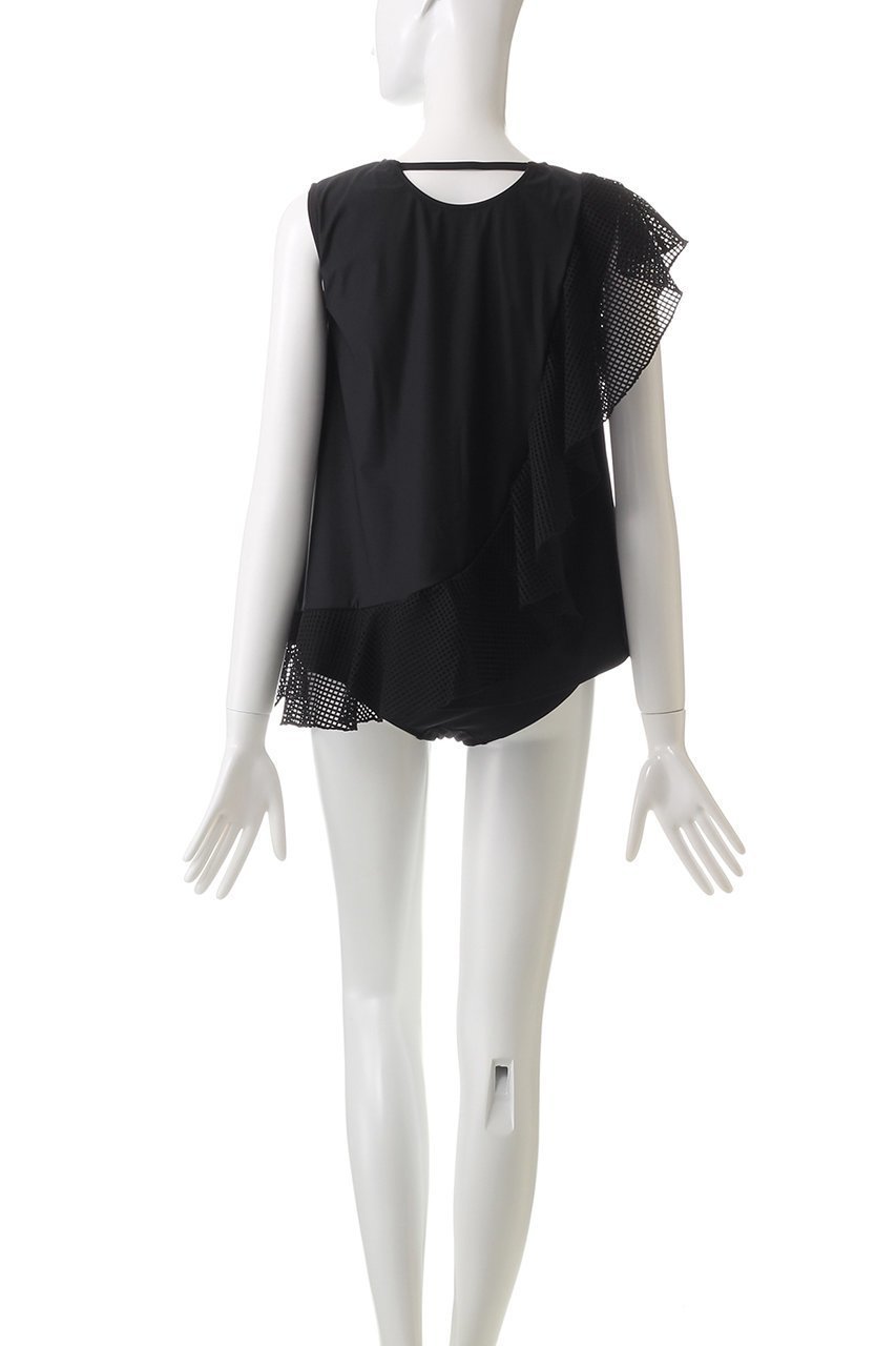 【レイール/Reir】の【San-ai Resort】アシンメトリートップス水着 人気、トレンドファッション・服の通販 founy(ファニー) 　ファッション　Fashion　レディースファッション　Fashion for Women　水着　Swimwear　レディース水着・ビーチウェア　Swimwear & Beachwear　アシンメトリー　Asymmetrical Style　スポーツ　Sports, Activewear　フレア　Flare, Flared　メッシュ　Mesh, Net Fabric　ラッフル　Ruffle, Frill　水着　Swimsuit, Swimwear　無地　Plain, Solid Color　other-4|ID: prp329100004252106 ipo3291000000031376835