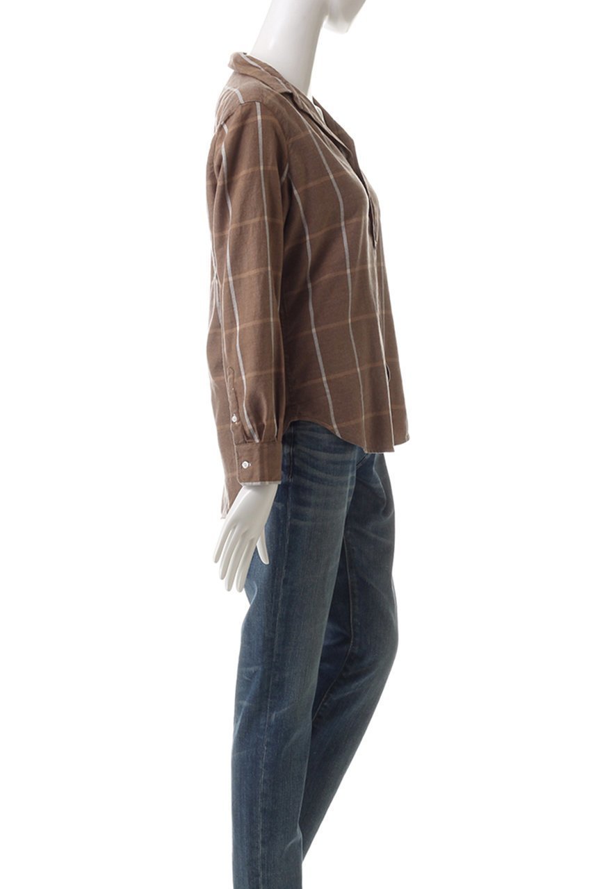 【フランク&アイリーン/Frank&Eileen】のEILEEN イタリアンコットン ブラウンチェックシャツ 人気、トレンドファッション・服の通販 founy(ファニー) 　ファッション　Fashion　レディースファッション　WOMEN　トップス・カットソー　Tops/Tshirt　シャツ/ブラウス　Shirts/Blouses　スリーブ　Sleeve　チェック　Check　ロング　Long　other-3|ID: prp329100004252120 ipo3291000000031376910
