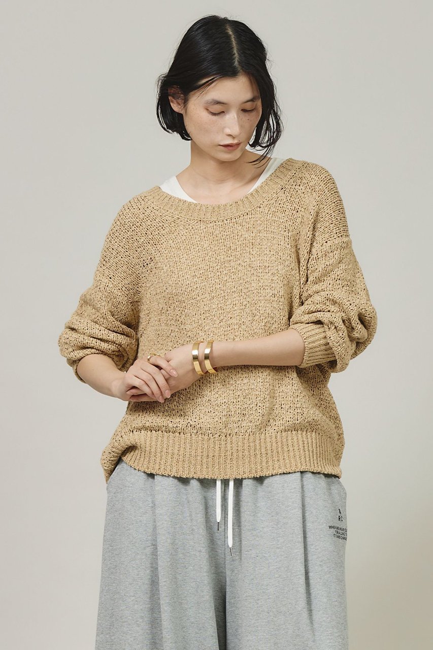 【カレンソロジー/Curensology】のテープヤーンニットプルオーバー 人気、トレンドファッション・服の通販 founy(ファニー) 　ファッション　Fashion　レディースファッション　Fashion for Women　トップス・カットソー　Cut & Sew Tops　ニット　Knit Tops & Sweaters　カジュアルプルオーバー・ニットトップス　Pullovers & Knit Tops / Casual Pullovers　リボン　Ribbon, Bow　リラックス　Relax, Relaxed Fit　ルーズ　Loose, Oversized　other-2|ID: prp329100004252130 ipo3291000000032941239