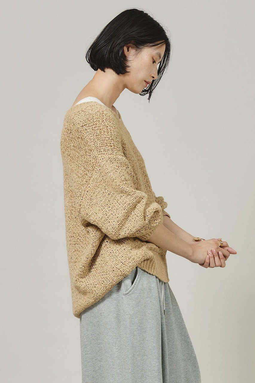 【カレンソロジー/Curensology】のテープヤーンニットプルオーバー 人気、トレンドファッション・服の通販 founy(ファニー) 　ファッション　Fashion　レディースファッション　Fashion for Women　トップス・カットソー　Cut & Sew Tops　ニット　Knit Tops & Sweaters　カジュアルプルオーバー・ニットトップス　Pullovers & Knit Tops / Casual Pullovers　リボン　Ribbon, Bow　リラックス　Relax, Relaxed Fit　ルーズ　Loose, Oversized　other-3|ID: prp329100004252130 ipo3291000000032941248