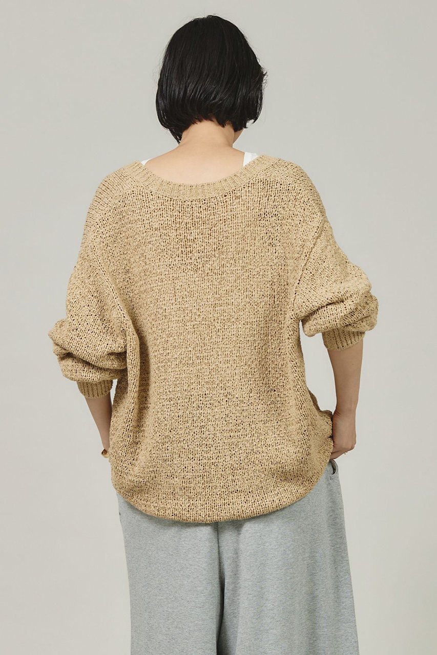 【カレンソロジー/Curensology】のテープヤーンニットプルオーバー 人気、トレンドファッション・服の通販 founy(ファニー) 　ファッション　Fashion　レディースファッション　Fashion for Women　トップス・カットソー　Cut & Sew Tops　ニット　Knit Tops & Sweaters　カジュアルプルオーバー・ニットトップス　Pullovers & Knit Tops / Casual Pullovers　リボン　Ribbon, Bow　リラックス　Relax, Relaxed Fit　ルーズ　Loose, Oversized　other-4|ID: prp329100004252130 ipo3291000000032941259