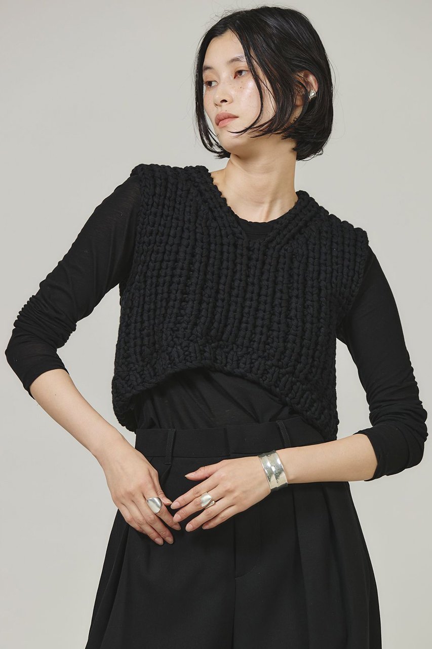 【カレンソロジー/Curensology】のローゲージハンドニットベスト 人気、トレンドファッション・服の通販 founy(ファニー) 　ファッション　Fashion　レディースファッション　Fashion for Women　トップス・カットソー　Cut & Sew Tops　ニット　Knit Tops & Sweaters　ベスト&ジレ / 重ね着スタイル　Vests & Gilets　カジュアルプルオーバー・ニットトップス　Pullovers & Knit Tops / Casual Pullovers　インナー　Innerwear　ハンド　Hand, Handmade　ベスト　Vest, Waistcoat　春　Spring　畦　Ribbed Knit　other-2|ID: prp329100004252131 ipo3291000000036800879