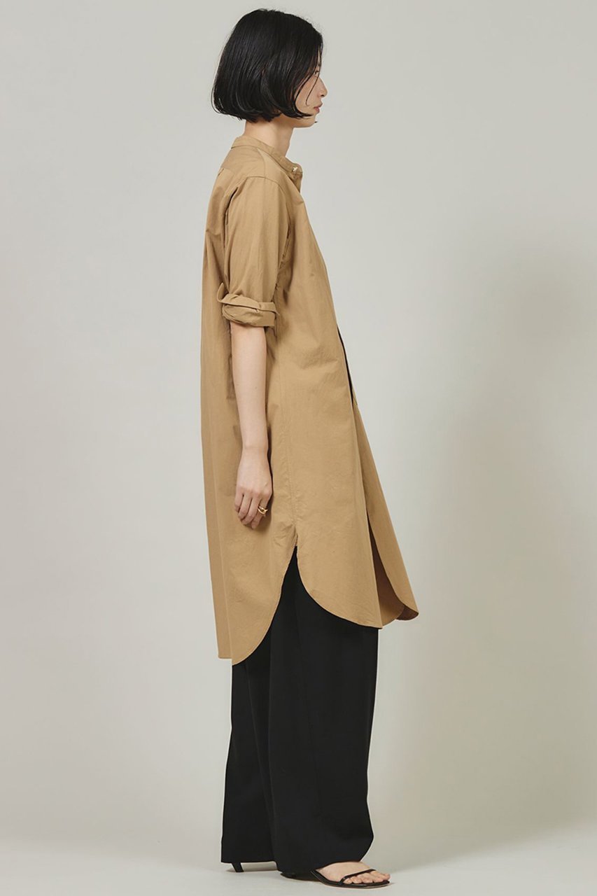 【カレンソロジー/Curensology】の〈&RC〉ワッシャーバンドカラーシャツ 人気、トレンドファッション・服の通販 founy(ファニー) 　ファッション　Fashion　レディースファッション　Ladies' Fashion Online　トップス・カットソー　Tops/Tshirt　シャツ/ブラウス　Shirts/Blouses　なめらか　Smooth　カッティング　Cutting　カフス　Cuffs　サテン　Satin　シンプル　Simple　スタンド　Stand　スリーブ　Sleeve　バランス　Balance　メンズ　Mens　リラックス　Relax　ロング　Long　日本製　Made In Japan　other-3|ID: prp329100004252133 ipo3291000000032615266