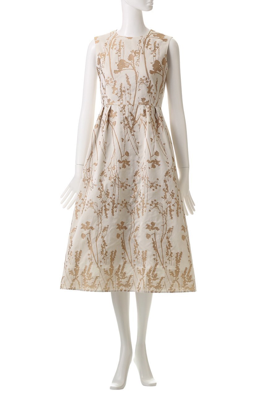 【アナイ/ANAYI】のシルエットフラワージャガードタック ワンピース 人気、トレンドファッション・服の通販 founy(ファニー) 　ファッション　Fashion　レディースファッション　Fashion for Women　ワンピース　Dresses　チュニック　Tunic Tops & Dresses　ジャカード／ジャガード　Jacquard, Woven Pattern　チュニック　Tunic, Long Top　フィット　Fit, Slim Fit　フラワー　Flower, Floral　ロング　Long, Long-Length　エレガント 上品　Elegant　再入荷　Restock / Back in Stock　other-2|ID: prp329100004252136 ipo3291000000035052679