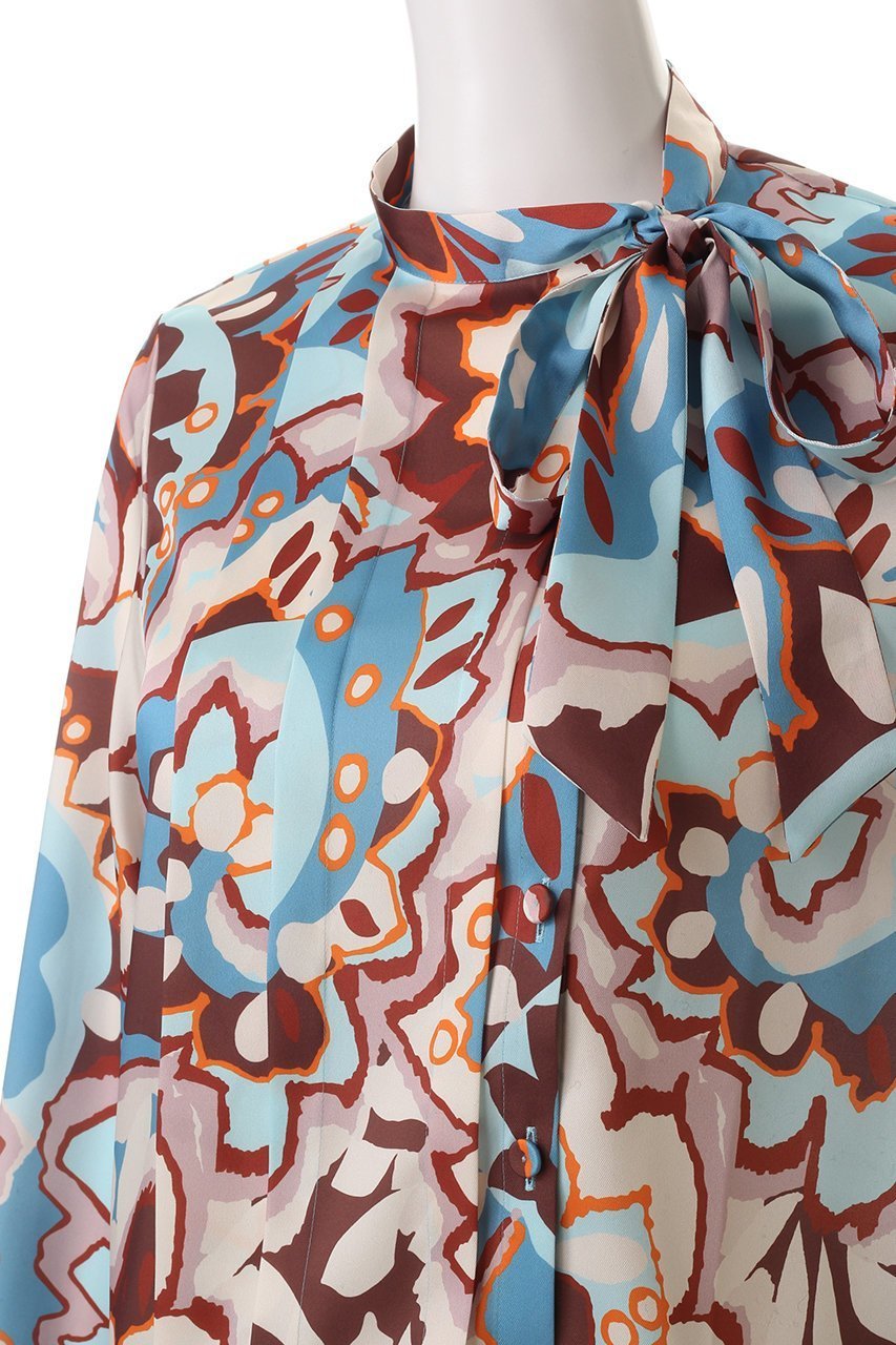 【アナイ/ANAYI】のアートフラワープリントサイドボウタイ ブラウス 人気、トレンドファッション・服の通販 founy(ファニー) 　ファッション　Fashion　レディースファッション　Fashion for Women　トップス・カットソー　Cut & Sew Tops　シャツ・ブラウス・オフィスカジュアル　Elegant Blouses & Button-Ups　花柄・フラワープリント・モチーフ　Floral Prints & Motifs / Flower Pattern Tops　おすすめ　Recommended / Our Picks　シンプル　Simple, Minimal　スリーブ　Sleeve, Long Sleeve / Short Sleeve　セットアップ　Set-Up, Coordinated Outfit　プリント　Print, Printed Pattern　ボトム　Bottoms, Lower Wear　ミックス　Mix, Mixed Style　ロング　Long, Long-Length　エレガント 上品　Elegant　再入荷　Restock / Back in Stock　other-5|ID: prp329100004252138 ipo3291000000035052689