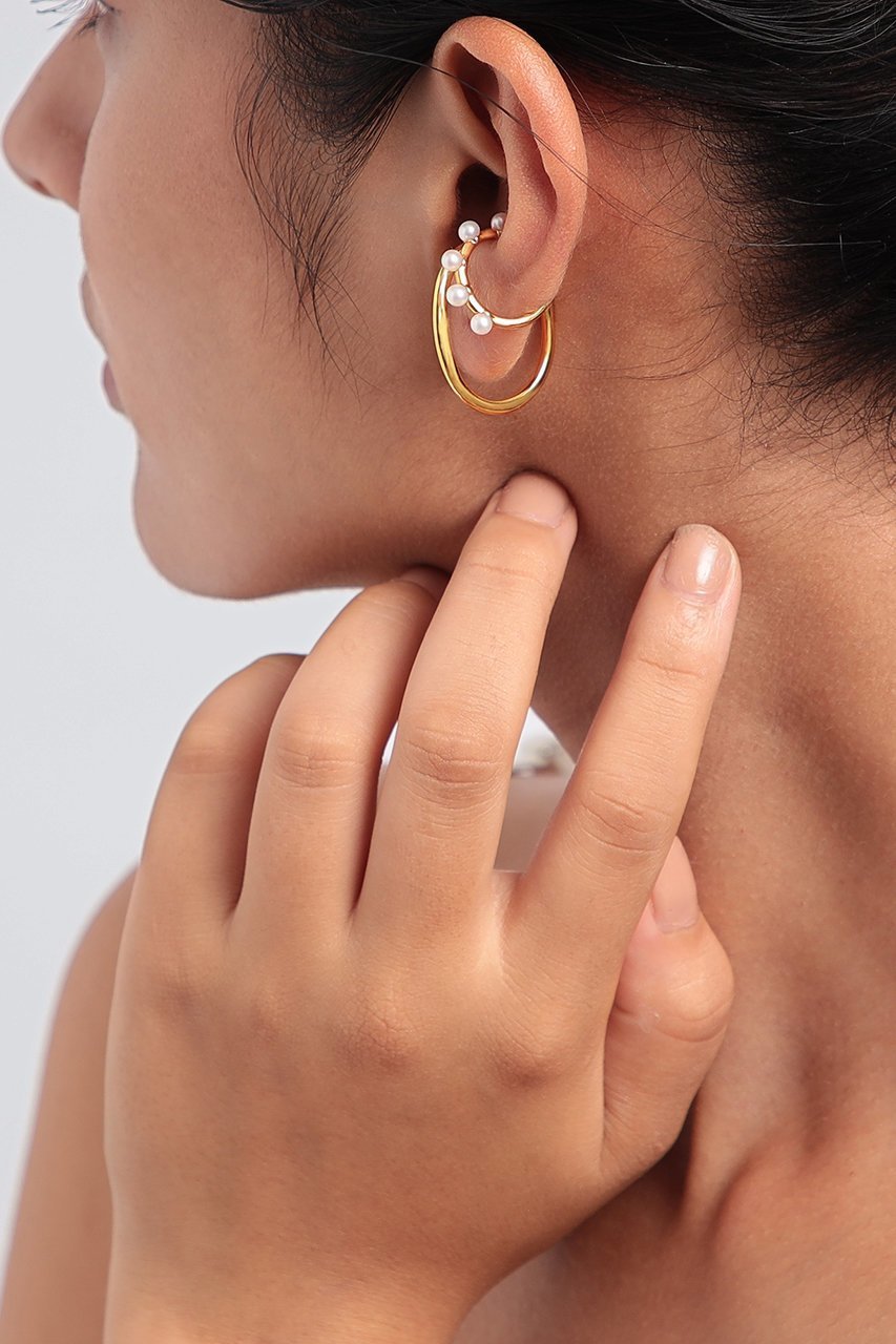 【プラス ヴァンドーム/Plus Vendome】のPEARL イヤーカフ(片耳用) 人気、トレンドファッション・服の通販 founy(ファニー) 　ファッション　Fashion　レディースファッション　Fashion for Women　ジュエリー　Jewelry　ファッションリング　Fashion Rings　イヤリング・フープ・ドロップタイプ　Hoop, Drop & Clip Earrings　イエロー　Yellow　イヤリング　Earrings　イヤーカフ　Ear Cuffs　コーティング　Coating, Coated Finish　パール　Pearl, Pearl Accent　片耳　One-Ear, Single Earring　other-8|ID: prp329100004254053 ipo3291000000031376646