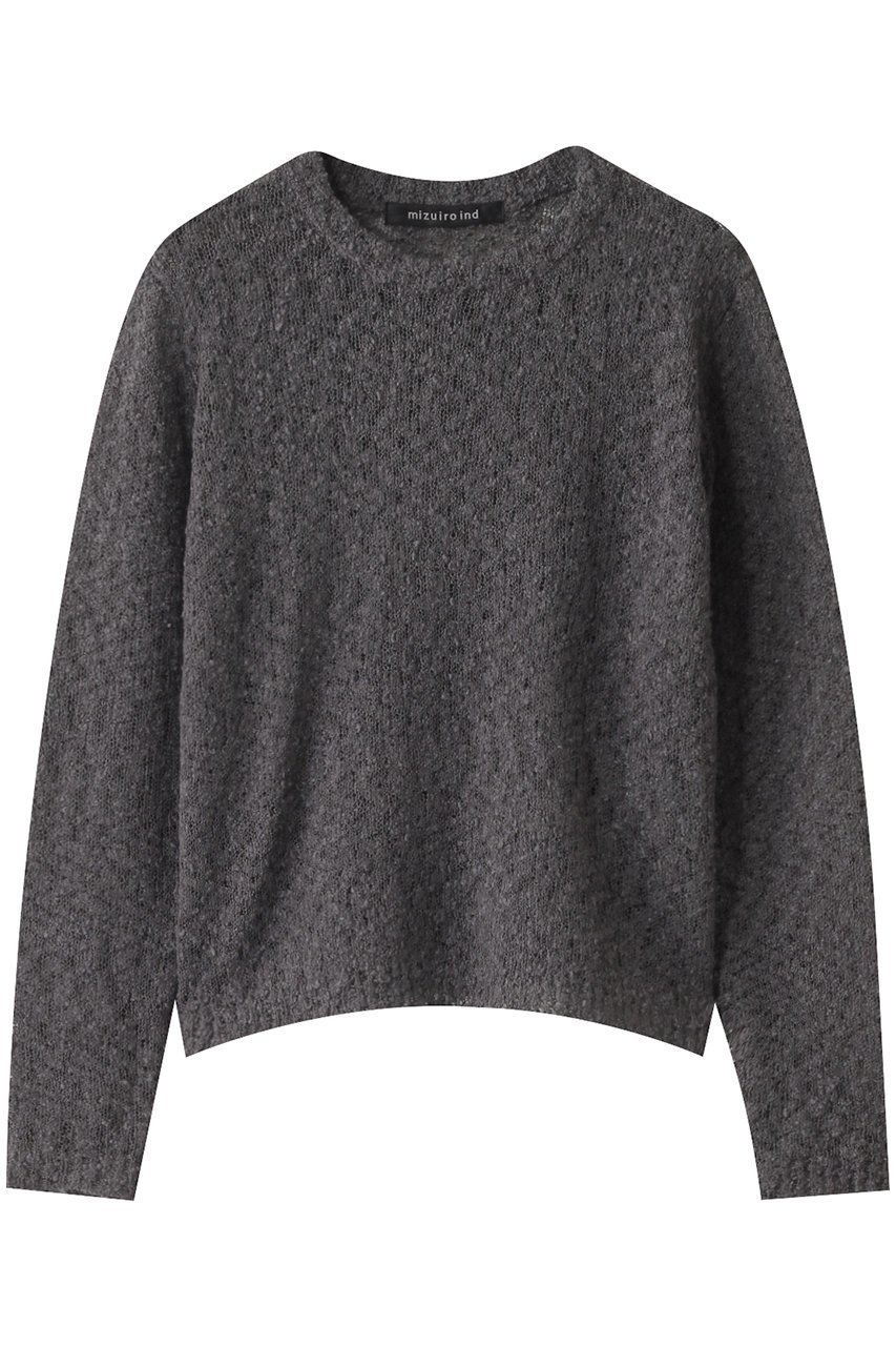 【ミズイロ インド/mizuiro ind】のslub yarn crew neck P/O プルオーバー インテリア・キッズ・メンズ・レディースファッション・服の通販 founy(ファニー) 　ファッション　Fashion　レディースファッション　WOMEN　トップス・カットソー　Tops/Tshirt　ニット　Knit Tops　プルオーバー　Pullover　ボトム　Bottom　マキシ　Maxi　マニッシュ　Mannish　NEW・新作・新着・新入荷　New Arrivals　gray|ID: prp329100004254860 ipo3291000000029545290