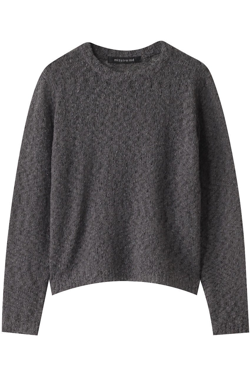【ミズイロ インド/mizuiro ind】のslub yarn crew neck P/O プルオーバー インテリア・キッズ・メンズ・レディースファッション・服の通販 founy(ファニー) 　ファッション　Fashion　レディースファッション　Fashion for Women　トップス・カットソー　Cut & Sew Tops　ニット　Knit Tops & Sweaters　カジュアルプルオーバー・ニットトップス　Pullovers & Knit Tops / Casual Pullovers　ボトム　Bottoms, Lower Wear　マキシ　Maxi, Full Length　マニッシュ　Mannish, Boyish　gray|ID: prp329100004254860 ipo3291000000032963853
