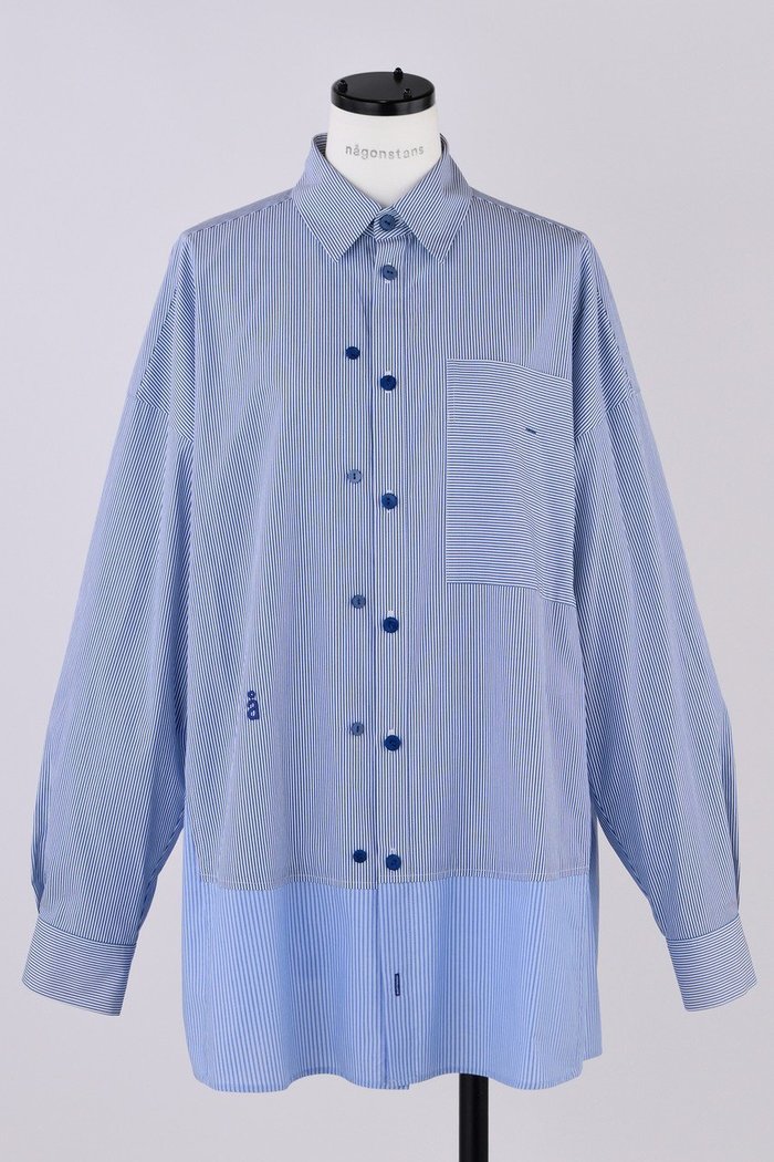 【ナゴンスタンス/nagonstans】のポプリンStripe フレア SH/シャツ インテリア・キッズ・メンズ・レディースファッション・服の通販 founy(ファニー) https://founy.com/ ファッション Fashion レディースファッション WOMEN トップス・カットソー Tops/Tshirt シャツ/ブラウス Shirts/Blouses スリーブ Sleeve フレア Flare フロント Front ロング Long |ID: prp329100004255593 ipo3291000000029555835