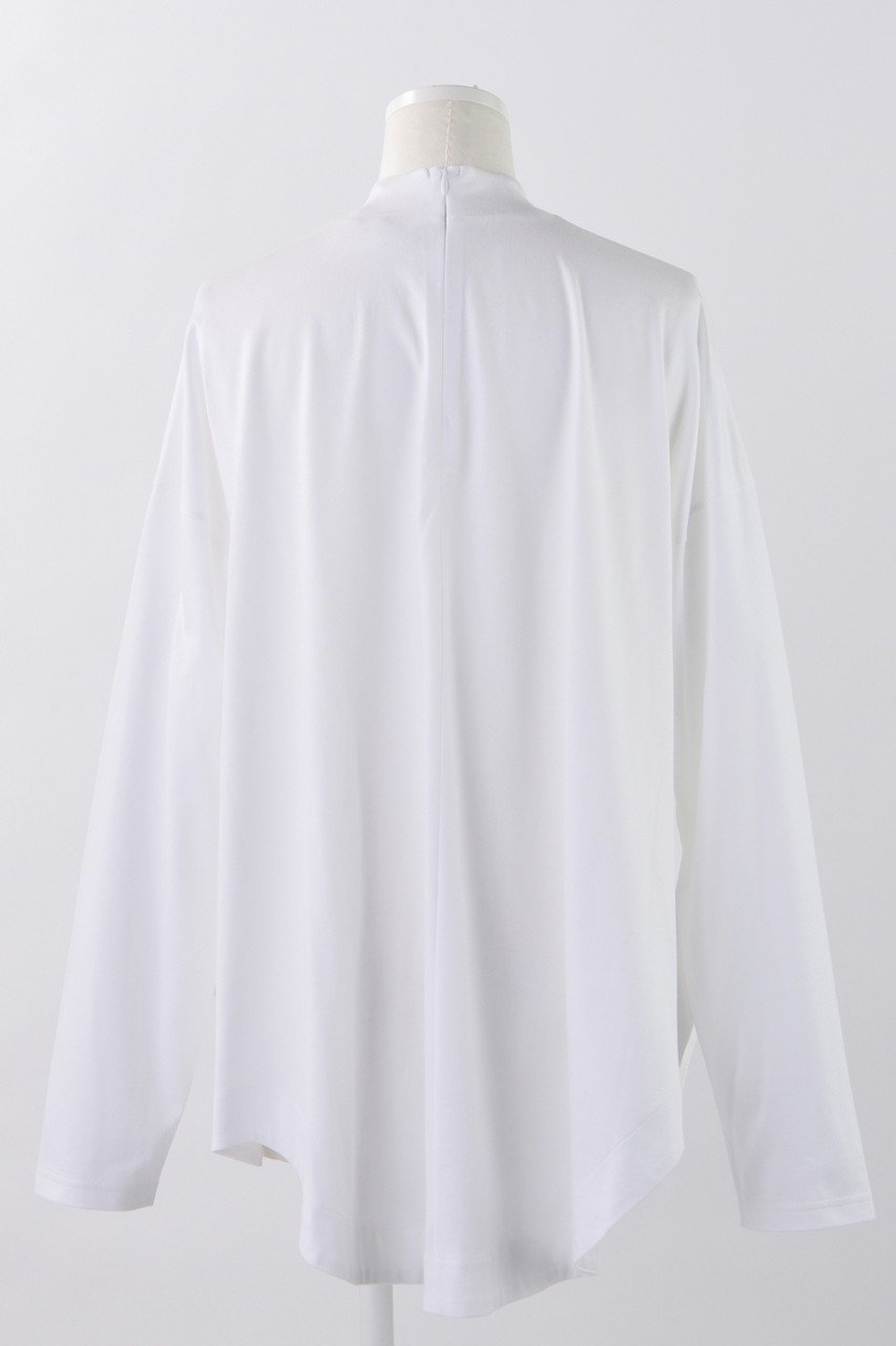 【エンフォルド/ENFOLD】のスビン天竺 ハイネックスリットP.O/プルオーバー 人気、トレンドファッション・服の通販 founy(ファニー) 　ファッション　Fashion　レディースファッション　Fashion for Women　トップス・カットソー　Cut & Sew Tops　シャツ・ブラウス・オフィスカジュアル　Elegant Blouses & Button-Ups　ロングTシャツ・Tシャツ　Longline T-Shirts & Tees　カジュアルプルオーバー・ニットトップス　Pullovers & Knit Tops / Casual Pullovers　カットソー・ベーシックTシャツ　Cut-and-Sewn Tops / Stretch Tees & Basics　インナー　Innerwear　エレガント 上品　Elegant　ジャケット　Jacket, Outerwear　スリット　Slit, Slit Detail　スリーブ　Sleeve, Long Sleeve / Short Sleeve　ハイネック　High Neck, Mock Neck　ルーズ　Loose, Oversized　ロング　Long, Long-Length　other-3|ID: prp329100004255600 ipo3291000000035709668