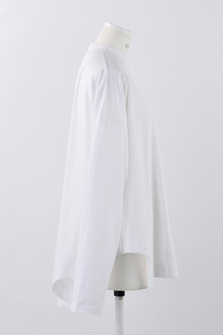 【エンフォルド/ENFOLD】のスビン天竺 ハイネックスリットP.O/プルオーバー 人気、トレンドファッション・服の通販 founy(ファニー) 　ファッション　Fashion　レディースファッション　Fashion for Women　トップス・カットソー　Cut & Sew Tops　シャツ・ブラウス・オフィスカジュアル　Elegant Blouses & Button-Ups　ロングTシャツ・Tシャツ　Longline T-Shirts & Tees　カジュアルプルオーバー・ニットトップス　Pullovers & Knit Tops / Casual Pullovers　カットソー・ベーシックTシャツ　Cut-and-Sewn Tops / Stretch Tees & Basics　インナー　Innerwear　エレガント 上品　Elegant　ジャケット　Jacket, Outerwear　スリット　Slit, Slit Detail　スリーブ　Sleeve, Long Sleeve / Short Sleeve　ハイネック　High Neck, Mock Neck　ルーズ　Loose, Oversized　ロング　Long, Long-Length　other-4|ID: prp329100004255600 ipo3291000000035709669