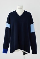 【エンフォルド/ENFOLD】のVネックカラーブロックP.O/プルオーバー 人気、トレンドファッション・服の通販 founy(ファニー) ファッション Fashion レディースファッション Fashion for Women トップス・カットソー Cut & Sew Tops ニット Knit Tops & Sweaters カジュアルプルオーバー・ニットトップス Pullovers & Knit Tops / Casual Pullovers Vネックトップス V-Neck Tops / V-Cut Neckline Shirts ブロック Block, Solid Block Pattern エレガント 上品 Elegant thumbnail ダークネイビー|ID: prp329100004255602 ipo3291000000036530888