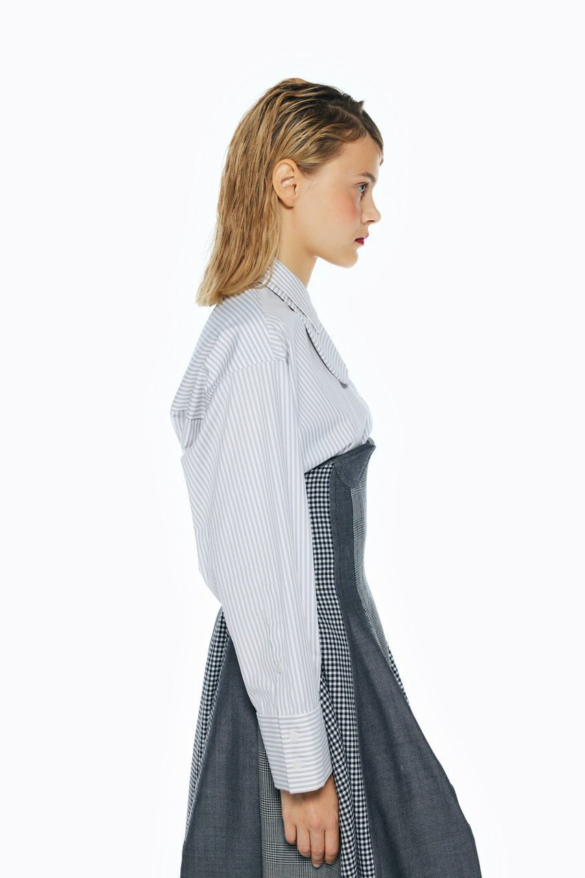 【エンフォルド/ENFOLD】のライトストライプ TWIN SH/シャツ 人気、トレンドファッション・服の通販 founy(ファニー) 　ファッション　Fashion　レディースファッション　Fashion for Women　トップス・カットソー　Cut & Sew Tops　シャツ・ブラウス・オフィスカジュアル　Elegant Blouses & Button-Ups　ストライプ　Stripe, Striped Pattern　スリーブ　Sleeve, Long Sleeve / Short Sleeve　メンズ　Men's, Menswear　ロング　Long, Long-Length　other-6|ID: prp329100004255607 ipo3291000000035823109