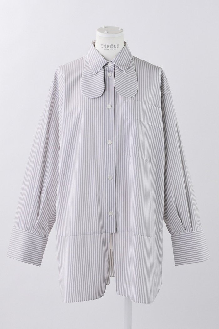 【エンフォルド/ENFOLD】のライトストライプ TWIN SH/シャツ インテリア・キッズ・メンズ・レディースファッション・服の通販 founy(ファニー) https://founy.com/ ファッション Fashion レディースファッション Fashion for Women トップス・カットソー Cut & Sew Tops シャツ・ブラウス・オフィスカジュアル Elegant Blouses & Button-Ups ストライプ Stripe, Striped Pattern スリーブ Sleeve, Long Sleeve / Short Sleeve メンズ Men's, Menswear ロング Long, Long-Length |ID: prp329100004255607 ipo3291000000036220892