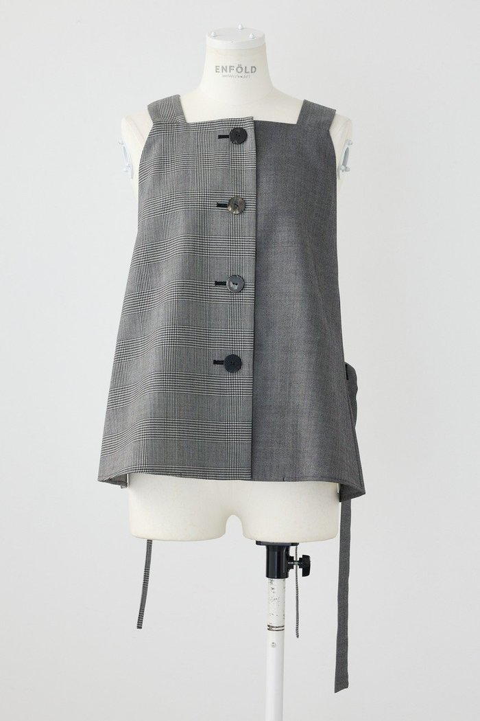 【エンフォルド/ENFOLD】のモノトーンチェック 2Wayホルターベスト インテリア・キッズ・メンズ・レディースファッション・服の通販 founy(ファニー) https://founy.com/ ファッション Fashion レディースファッション Fashion for Women アウター Coat / Outerwear Collection レディースジャケット・軽アウター Jackets インナー Innerwear ジャケット Jacket, Outerwear チェック Check, Plaid, Tartan フィット Fit, Slim Fit ベスト Vest, Waistcoat モノトーン Monotone, Black and White |ID: prp329100004255613 ipo3291000000035720709