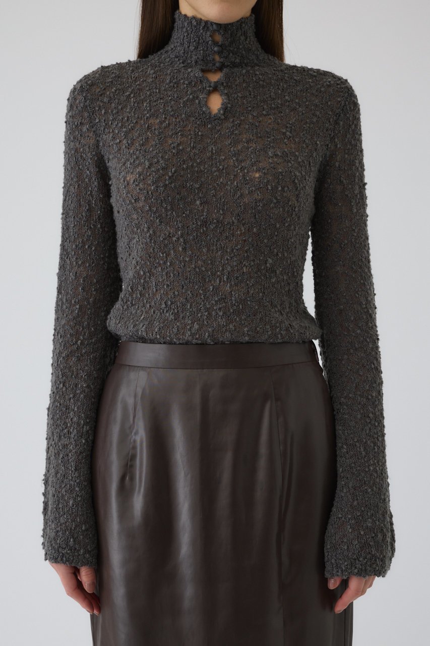 【リムアーク/RIM.ARK】のLoop yarn 2way tops/トップス 人気、トレンドファッション・服の通販 founy(ファニー) 　ファッション　Fashion　レディースファッション　Fashion for Women　トップス・カットソー　Cut & Sew Tops　ニット　Knit Tops & Sweaters　カジュアルプルオーバー・ニットトップス　Pullovers & Knit Tops / Casual Pullovers　ハイネック　High Neck, Mock Neck　バランス　Balance, Style Balance　other-2|ID: prp329100004255626 ipo3291000000032906420