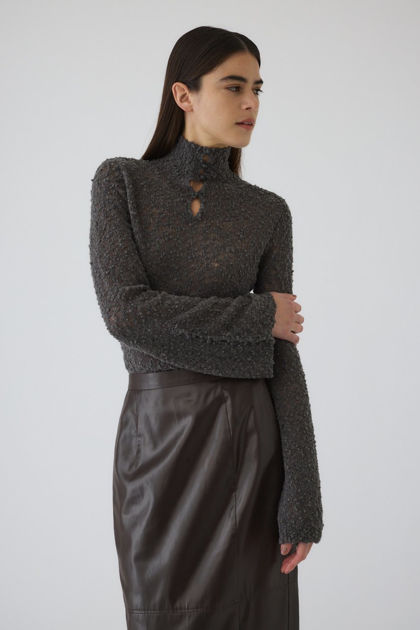 【リムアーク/RIM.ARK】のLoop yarn 2way tops/トップス 人気、トレンドファッション・服の通販 founy(ファニー) 　ファッション　Fashion　レディースファッション　Fashion for Women　トップス・カットソー　Cut & Sew Tops　ニット　Knit Tops & Sweaters　カジュアルプルオーバー・ニットトップス　Pullovers & Knit Tops / Casual Pullovers　ハイネック　High Neck, Mock Neck　バランス　Balance, Style Balance　other-5|ID: prp329100004255626 ipo3291000000032906429