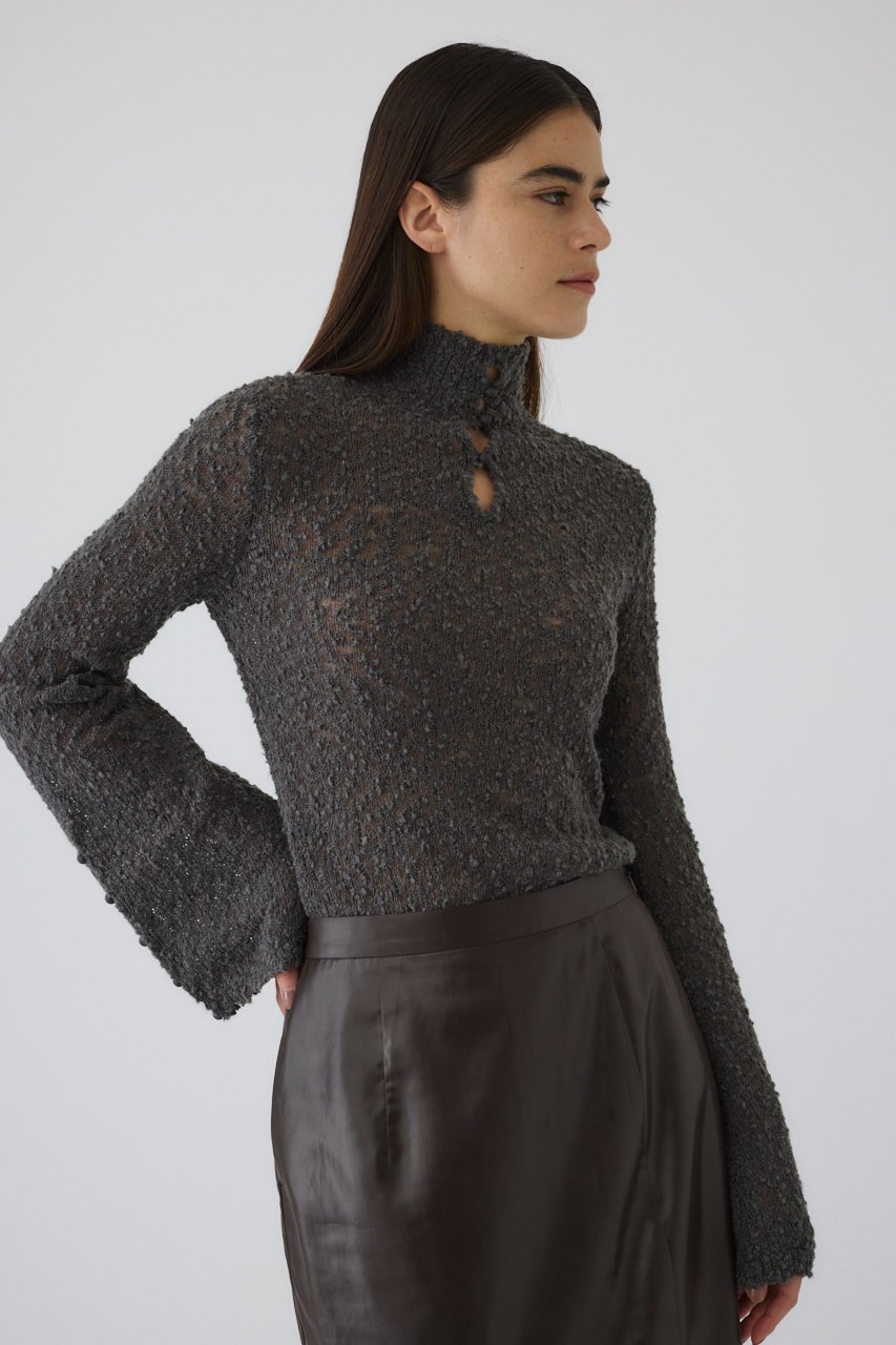 【リムアーク/RIM.ARK】のLoop yarn 2way tops/トップス 人気、トレンドファッション・服の通販 founy(ファニー) 　ファッション　Fashion　レディースファッション　Fashion for Women　トップス・カットソー　Cut & Sew Tops　ニット　Knit Tops & Sweaters　カジュアルプルオーバー・ニットトップス　Pullovers & Knit Tops / Casual Pullovers　ハイネック　High Neck, Mock Neck　バランス　Balance, Style Balance　other-8|ID: prp329100004255626 ipo3291000000032906438