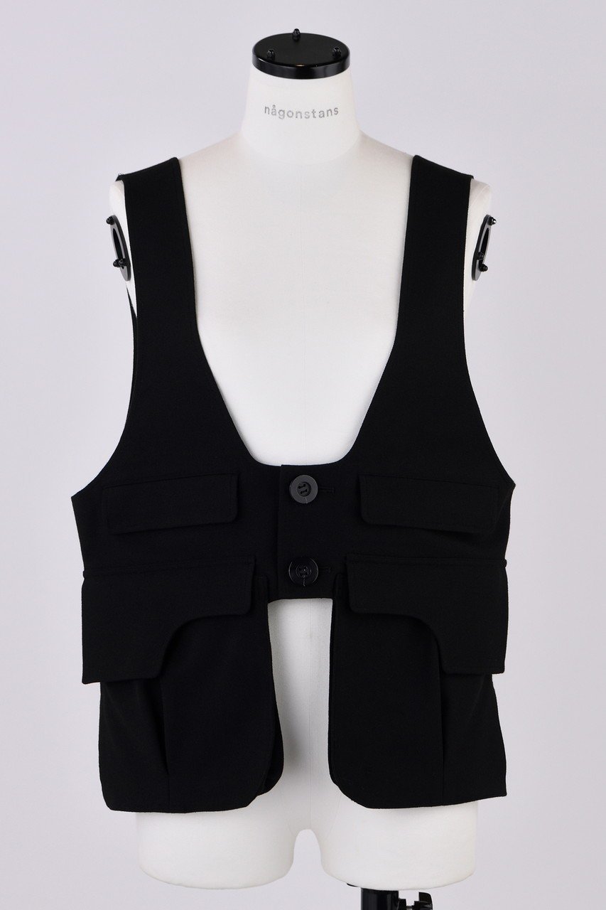 【ナゴンスタンス/nagonstans】のソフトウォームクロス Pocket vest/ベスト インテリア・キッズ・メンズ・レディースファッション・服の通販 founy(ファニー) 　ファッション　Fashion　レディースファッション　Fashion for Women　アウター　Coat / Outerwear Collection　レディースジャケット・軽アウター　Jackets　カッティング　Cutting Detail　カットソー　Cut and Sewn Top　ジャケット　Jacket, Outerwear　ベスト　Vest, Waistcoat　Black|ID: prp329100004255633 ipo3291000000032933692