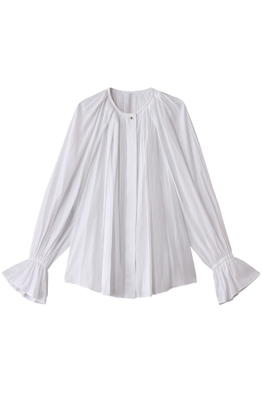 【デザイン ワークス/DESIGN WORKS】のメモリードビーブラウス 人気、トレンドファッション・服の通販 founy(ファニー) 　ファッション　Fashion　レディースファッション　Fashion for Women　トップス・カットソー　Cut & Sew Tops　シャツ・ブラウス・オフィスカジュアル　Elegant Blouses & Button-Ups　ギャザー　Gathered, Ruffled　スリーブ　Sleeve, Long Sleeve / Short Sleeve　フェミニン　Feminine, Girly　ロング　Long, Long-Length　 other-1|ID: prp329100004255635 ipo3291000000034955950