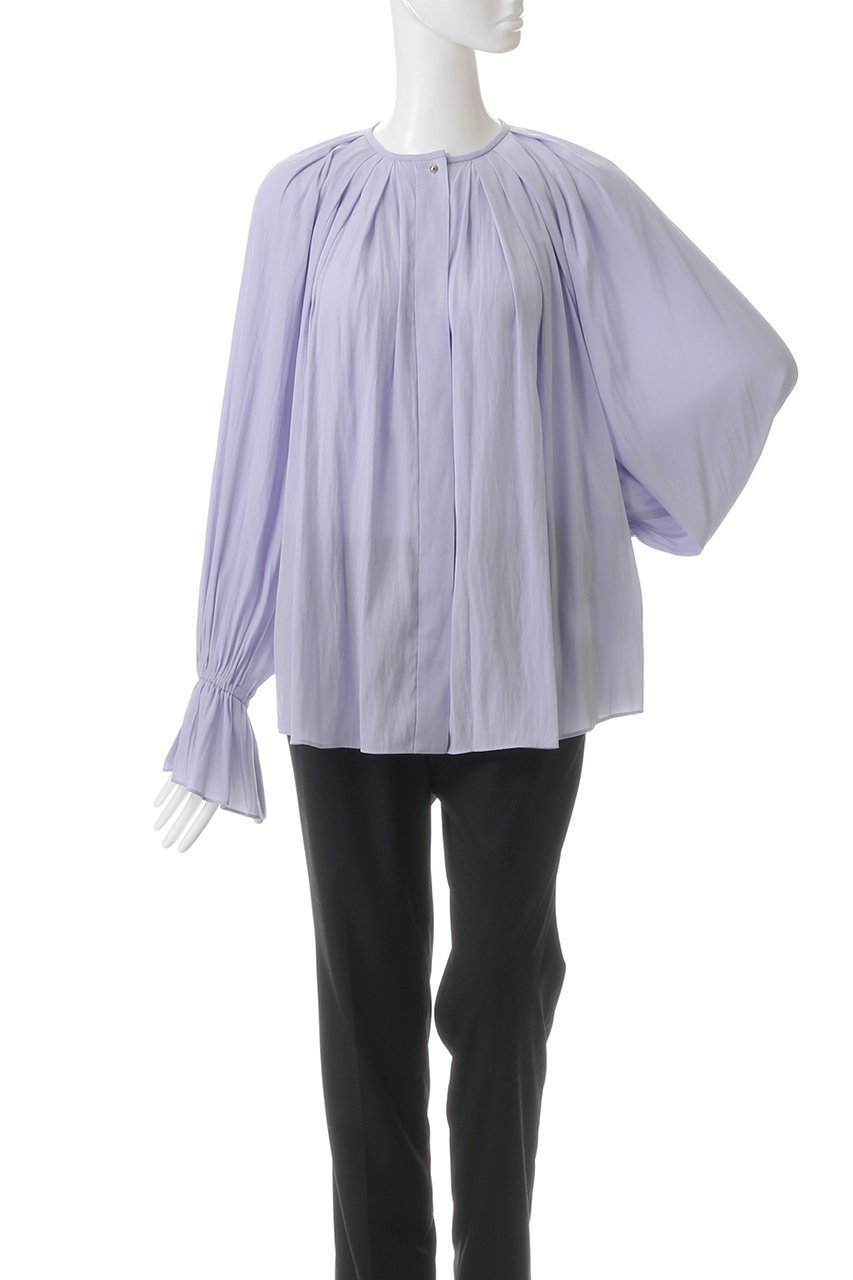 【デザイン ワークス/DESIGN WORKS】のメモリードビーブラウス 人気、トレンドファッション・服の通販 founy(ファニー) 　ファッション　Fashion　レディースファッション　Fashion for Women　トップス・カットソー　Cut & Sew Tops　シャツ・ブラウス・オフィスカジュアル　Elegant Blouses & Button-Ups　ギャザー　Gathered, Ruffled　スリーブ　Sleeve, Long Sleeve / Short Sleeve　フェミニン　Feminine, Girly　ロング　Long, Long-Length　other-2|ID: prp329100004255635 ipo3291000000034955955