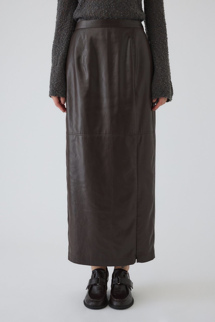 【リムアーク/RIM.ARK】のVintage satin I line SK/スカート インテリア・キッズ・メンズ・レディースファッション・服の通販 founy(ファニー) 　ファッション　Fashion　レディースファッション　Fashion for Women　スカート　Skirts　ロングスカート　Long Skirts / Maxi & Midi Skirts　サテン　Satin, Glossy Fabric　スリット　Slit, Slit Detail　フロント　Front, Front Design　ロング　Long, Long-Length　ヴィンテージ　Vintage Style　軽量　Lightweight, Ultra Light　ダークブラウン|ID: prp329100004255641 ipo3291000000034970791