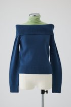 【リムアーク/RIM.ARK】のDocking off shoulder tops/トップス 人気、トレンドファッション・服の通販 founy(ファニー) ファッション Fashion レディースファッション Fashion for Women トップス・カットソー Cut & Sew Tops ニット Knit Tops & Sweaters カジュアルプルオーバー・ニットトップス Pullovers & Knit Tops / Casual Pullovers おすすめ Recommended / Our Picks ドッキング Docking, Mixed Material ハイネック High Neck, Mock Neck フィット Fit, Slim Fit thumbnail ブルー|ID: prp329100004255642 ipo3291000000034970171