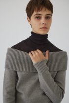 【リムアーク/RIM.ARK】のDocking off shoulder tops/トップス 人気、トレンドファッション・服の通販 founy(ファニー) ファッション Fashion レディースファッション Fashion for Women トップス・カットソー Cut & Sew Tops ニット Knit Tops & Sweaters カジュアルプルオーバー・ニットトップス Pullovers & Knit Tops / Casual Pullovers おすすめ Recommended / Our Picks ドッキング Docking, Mixed Material ハイネック High Neck, Mock Neck フィット Fit, Slim Fit thumbnail グレー|ID: prp329100004255642 ipo3291000000034970173