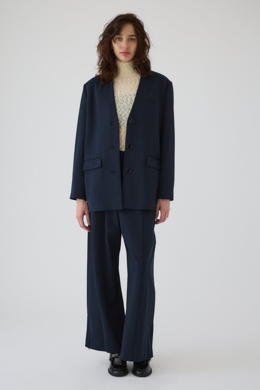 【リムアーク/RIM.ARK】のCollarless padded JK/ジャケット 人気、トレンドファッション・服の通販 founy(ファニー) 　ファッション　Fashion　レディースファッション　WOMEN　アウター　Coat Outerwear　ジャケット　Jackets　ジャケット　Jacket　セットアップ　Set Up　フォルム　Form　other-2|ID: prp329100004255645 ipo3291000000032377128