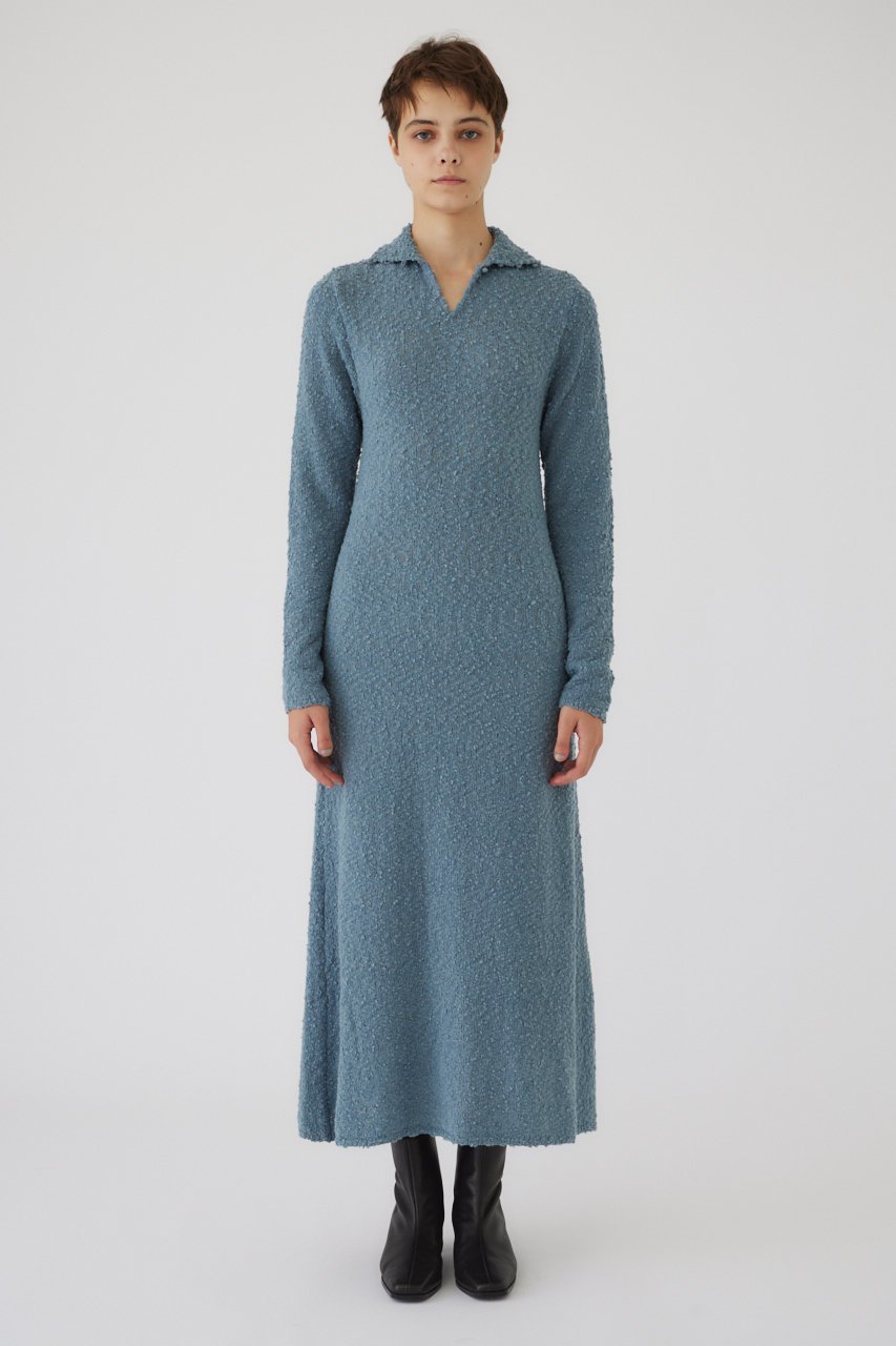 【リムアーク/RIM.ARK】のLoop yarn 2way OP/ワンピース インテリア・キッズ・メンズ・レディースファッション・服の通販 founy(ファニー) 　ファッション　Fashion　レディースファッション　WOMEN　ワンピース　Dress　チュニック　Tunic　シンプル　Simple　チュニック　Tunic　ロング　Long　ライトブルー|ID: prp329100004255646 ipo3291000000032375928