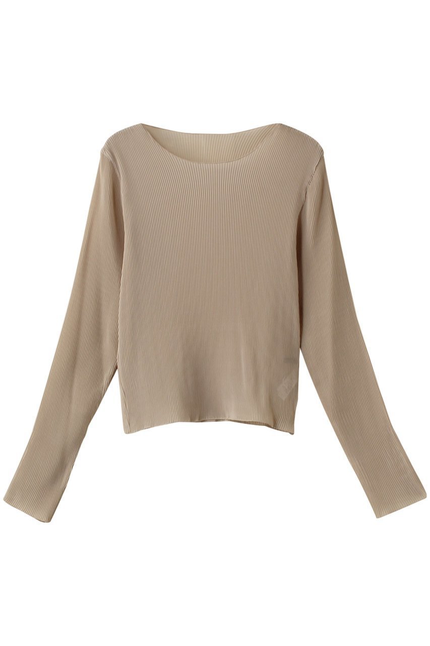 【ミズイロ インド/mizuiro ind】のpleats crew neck P/O プルオーバー インテリア・キッズ・メンズ・レディースファッション・服の通販 founy(ファニー) 　ファッション　Fashion　レディースファッション　Fashion for Women　トップス・カットソー　Cut & Sew Tops　シャツ・ブラウス・オフィスカジュアル　Elegant Blouses & Button-Ups　カジュアルプルオーバー・ニットトップス　Pullovers & Knit Tops / Casual Pullovers　インナー　Innerwear　シンプル　Simple, Minimal　スリーブ　Sleeve, Long Sleeve / Short Sleeve　フィット　Fit, Slim Fit　プリーツ　Pleats, Pleated　ボトム　Bottoms, Lower Wear　ロング　Long, Long-Length　エレガント 上品　Elegant　beige|ID: prp329100004255660 ipo3291000000032887548
