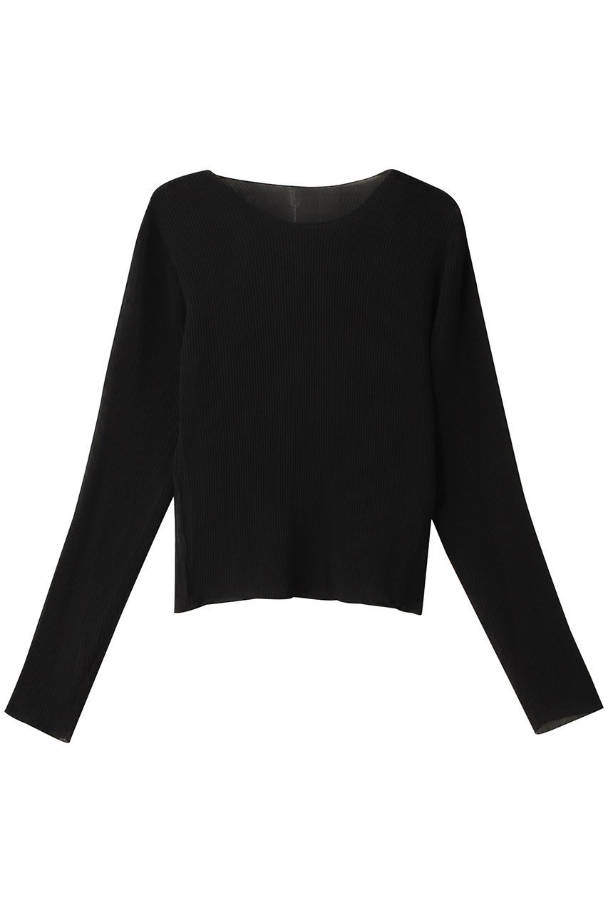 【ミズイロ インド/mizuiro ind】のpleats crew neck P/O プルオーバー インテリア・キッズ・メンズ・レディースファッション・服の通販 founy(ファニー) 　ファッション　Fashion　レディースファッション　Fashion for Women　トップス・カットソー　Cut & Sew Tops　シャツ・ブラウス・オフィスカジュアル　Elegant Blouses & Button-Ups　カジュアルプルオーバー・ニットトップス　Pullovers & Knit Tops / Casual Pullovers　インナー　Innerwear　シンプル　Simple, Minimal　スリーブ　Sleeve, Long Sleeve / Short Sleeve　フィット　Fit, Slim Fit　プリーツ　Pleats, Pleated　ボトム　Bottoms, Lower Wear　ロング　Long, Long-Length　エレガント 上品　Elegant　black|ID: prp329100004255660 ipo3291000000032887564