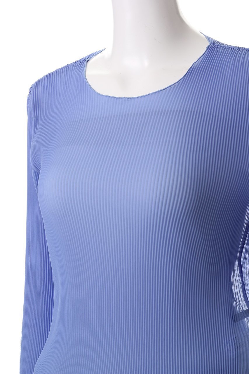 【ミズイロ インド/mizuiro ind】のpleats crew neck P/O プルオーバー 人気、トレンドファッション・服の通販 founy(ファニー) 　ファッション　Fashion　レディースファッション　Fashion for Women　トップス・カットソー　Cut & Sew Tops　シャツ・ブラウス・オフィスカジュアル　Elegant Blouses & Button-Ups　カジュアルプルオーバー・ニットトップス　Pullovers & Knit Tops / Casual Pullovers　インナー　Innerwear　シンプル　Simple, Minimal　スリーブ　Sleeve, Long Sleeve / Short Sleeve　フィット　Fit, Slim Fit　プリーツ　Pleats, Pleated　ボトム　Bottoms, Lower Wear　ロング　Long, Long-Length　エレガント 上品　Elegant　other-5|ID: prp329100004255660 ipo3291000000032887583