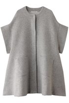 【プレインピープル/PLAIN PEOPLE】のラム接結配色ニットマント ライトグレー|ID: prp329100004255680 ipo3291000000035654634