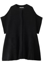 【プレインピープル/PLAIN PEOPLE】のラム接結配色ニットマント ブラック|ID: prp329100004255680 ipo3291000000035654635